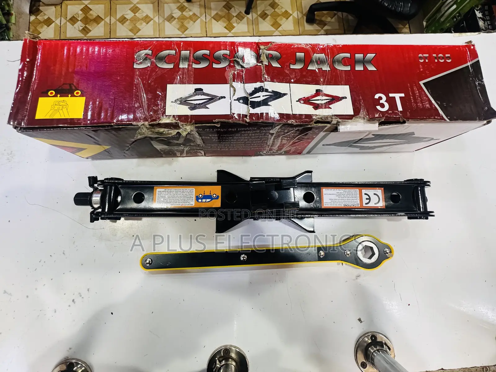 3t Scissor Jack Durable Car Repair Roadside Jack