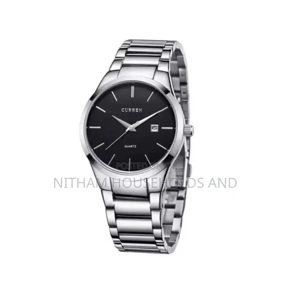 Curren 8106 Analog Steel Watch Silver for Men