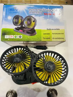Dual Car Fan X666 High Speed Double Head Auto Cooling System