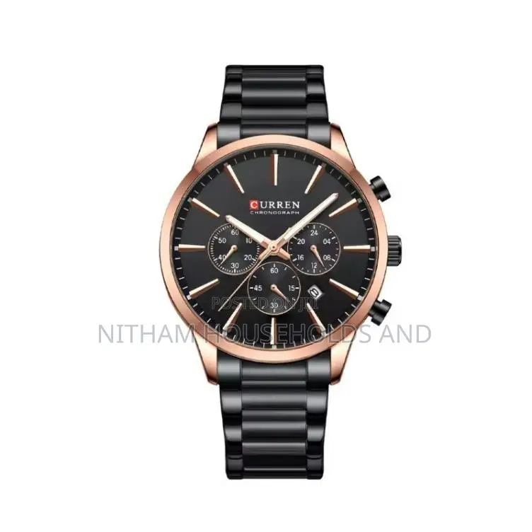 Curren 8435 Chronograph Leather Watch for Men
