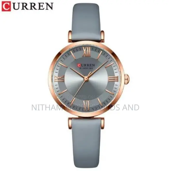 Curren 9079 Grey Leather Watch for Women