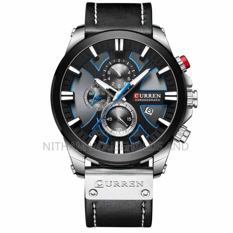 Curren 8346 Leather Chronograph Watch for Men