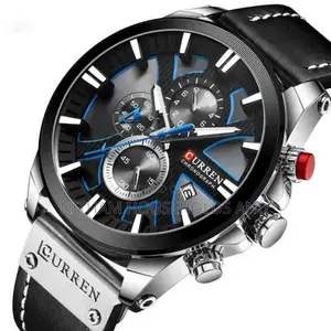 Curren 8346 Leather Chronograph Watch for Men