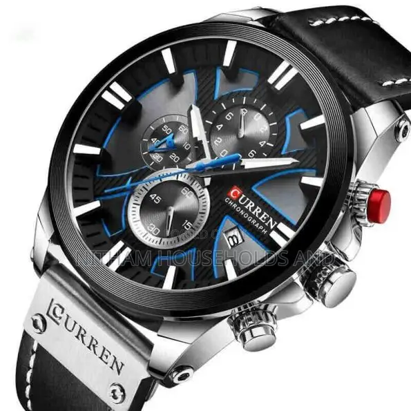 Curren 8346 Leather Chronograph Watch for Men