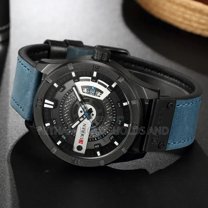 Curren 8301 Leather Quartz Watch for Men