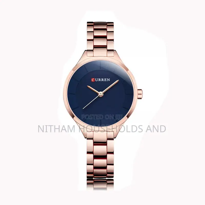 Curren 9015 Rose Gold Stainless Steel Watch for Women