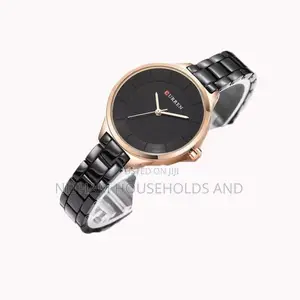 Curren 9015 Gold Black Stainless Steel Watch for Women