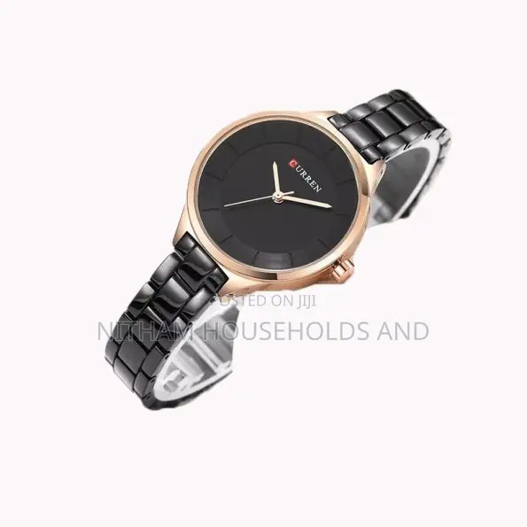 Curren 9015 Gold Black Stainless Steel Watch for Women