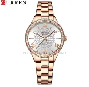 Curren 9084 Rose Dial Stainless Steel Watch for Women