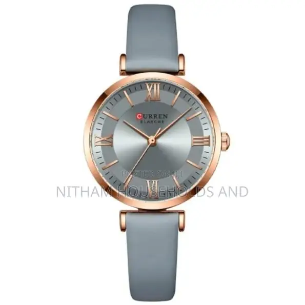 Curren 9079 Luxury Leather Strap Watch for Women
