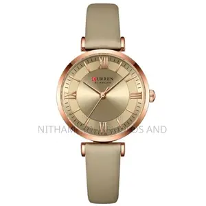 Curren 9079 Luxury Leather Strap Watch for Women