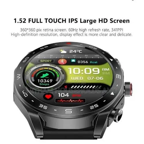 Haino Teko Smart Watch With Earbuds, 1.52” Hd Big Screen