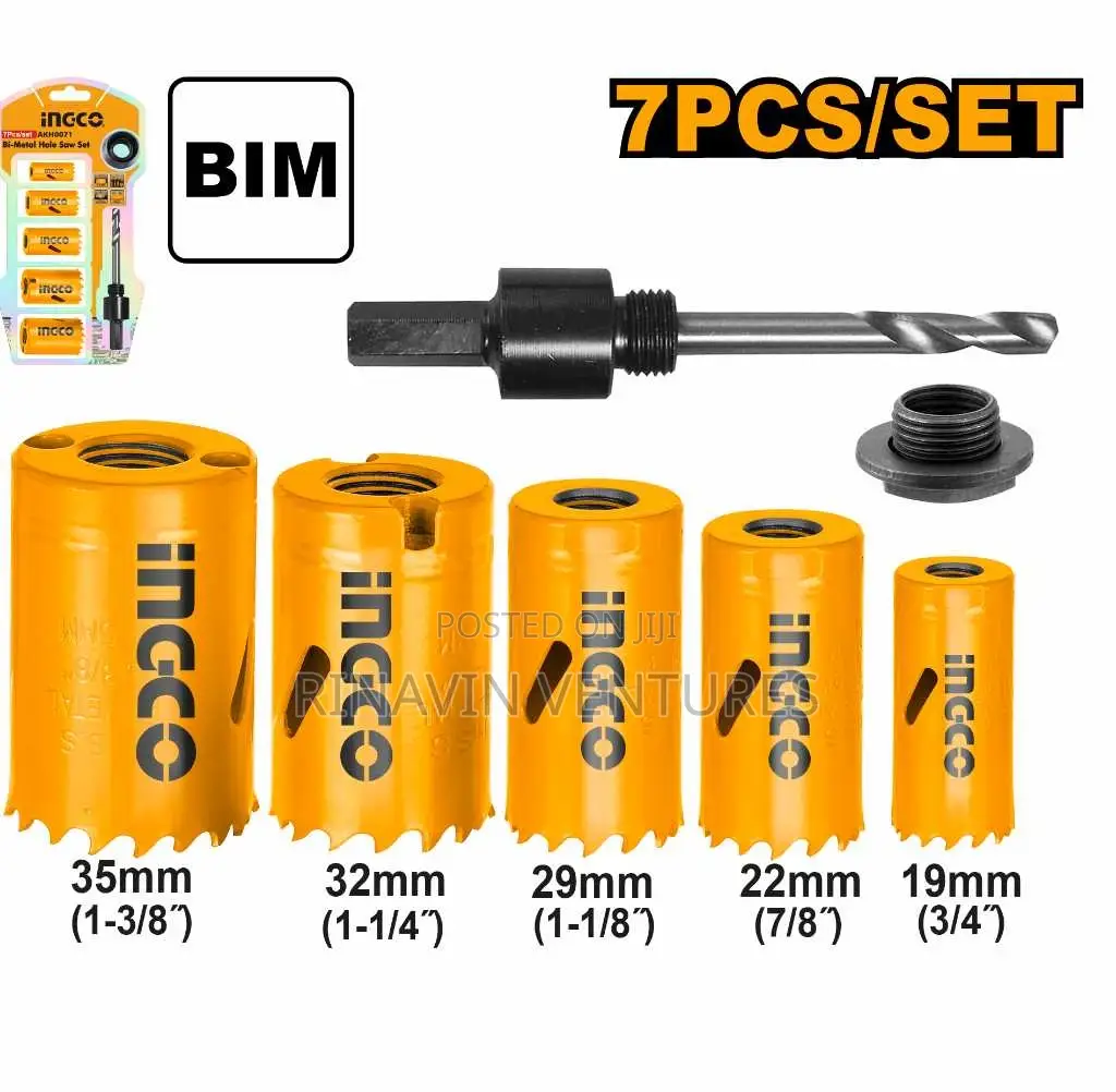 Ingco Akh0071 Bi-Metal Hole Saw Set 7pcs