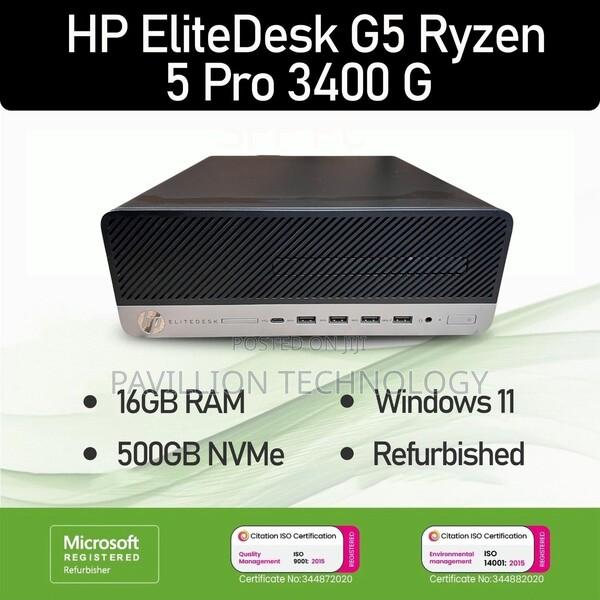 Desktop Computer HP EliteDesk 705 16GB AMD Ryzen 5 SSD 512GB - thumbnail 7