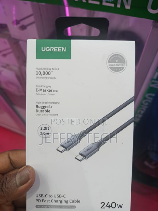 Ugreen 240w Usb-c To Usb-c Cable Featured In A 1.0-meter Length.