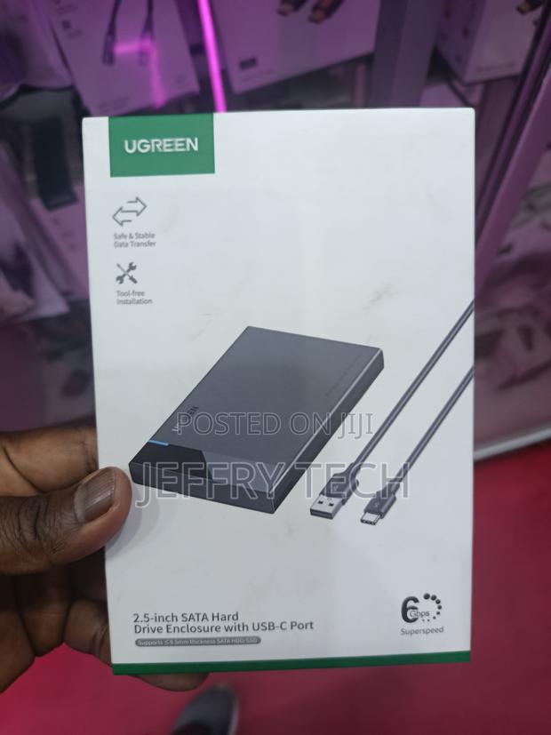 Ugreen 2.5-Inch Sata Hard Drive Enclosure Usb-C Port of SSDS or Hdds.