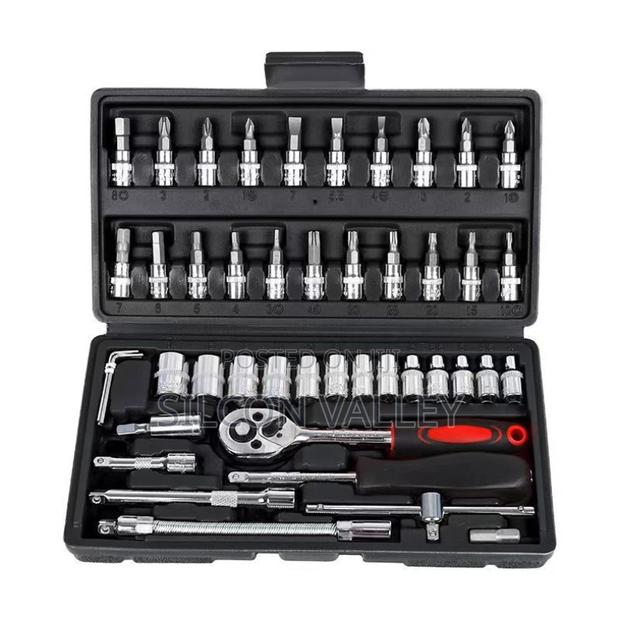 46-Piece Socket Wrench Tool Set and 1/4 Ratchet Wrench