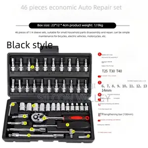 46-Piece Socket Wrench Tool Set and 1/4 Ratchet Wrench