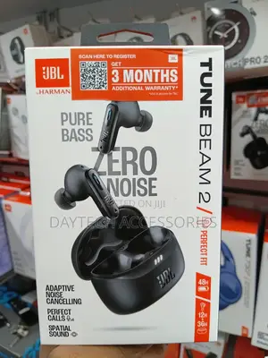 JBL Tune Beam 2 True Wireless Noise Cancelling Earbuds Black