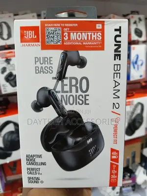JBL Tune Beam 2 True Wireless Noise Cancelling Earbuds Black