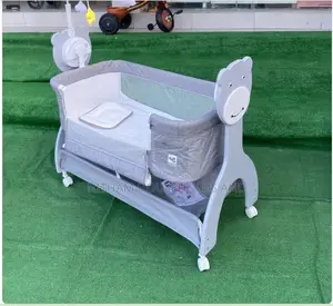 Baby Electric Bed Co-Sleeper/Bassinet With Wheels and Overhead Toys