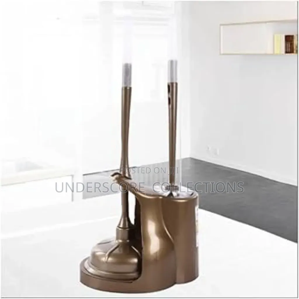 Combined Set Featuring Both a Toilet Plunger and a Toilet Brush