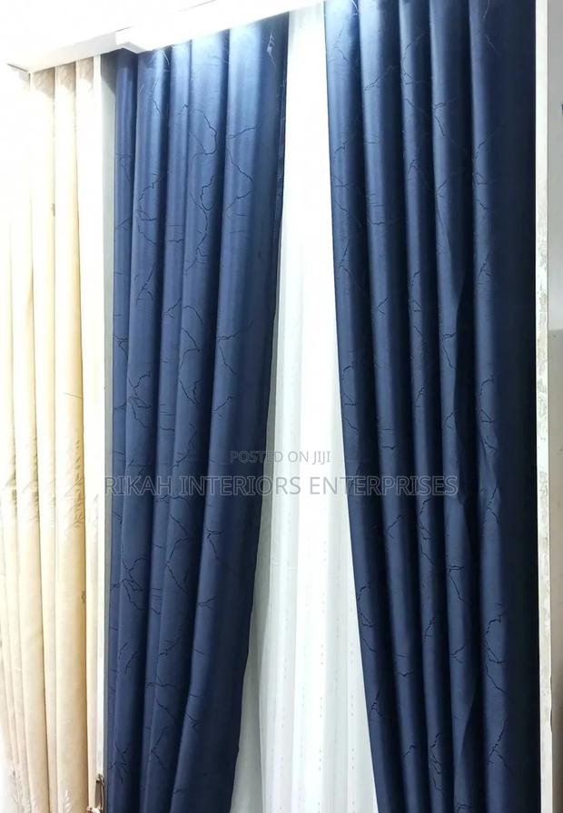 Navy Blue Block Out Curtains Block Out Curtains Environmental Friendly - main view