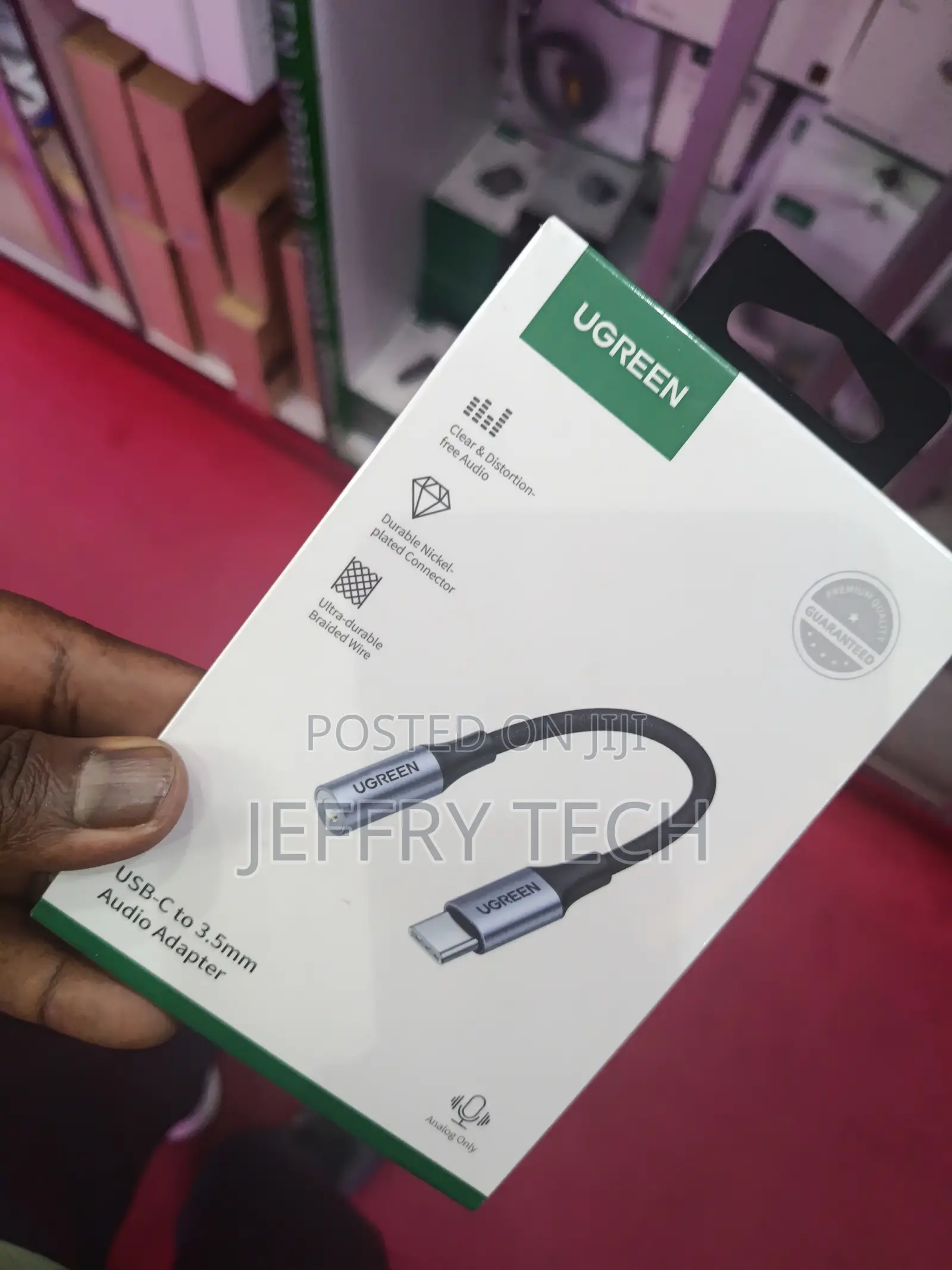 Ugreen Usb-c To 3.5mm Audio Adapter Features A Braided Cable