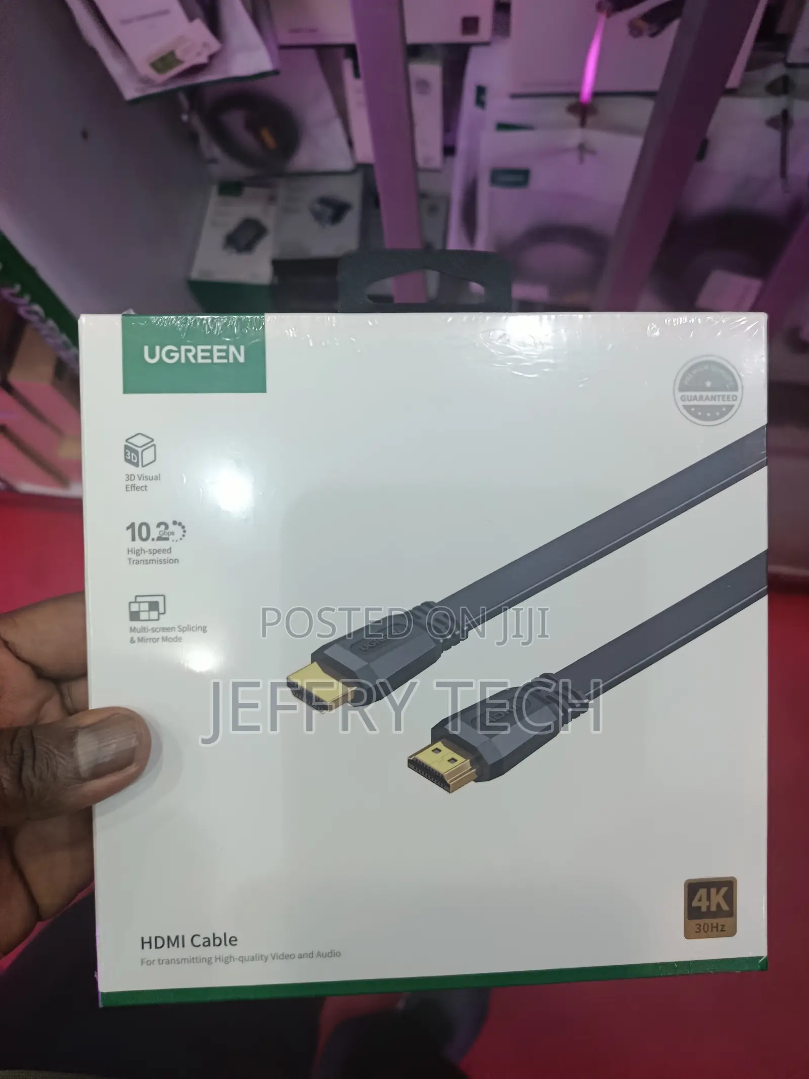 Ugreen Hdmi 3m Cable Male to Male Braided With Ethernet Support