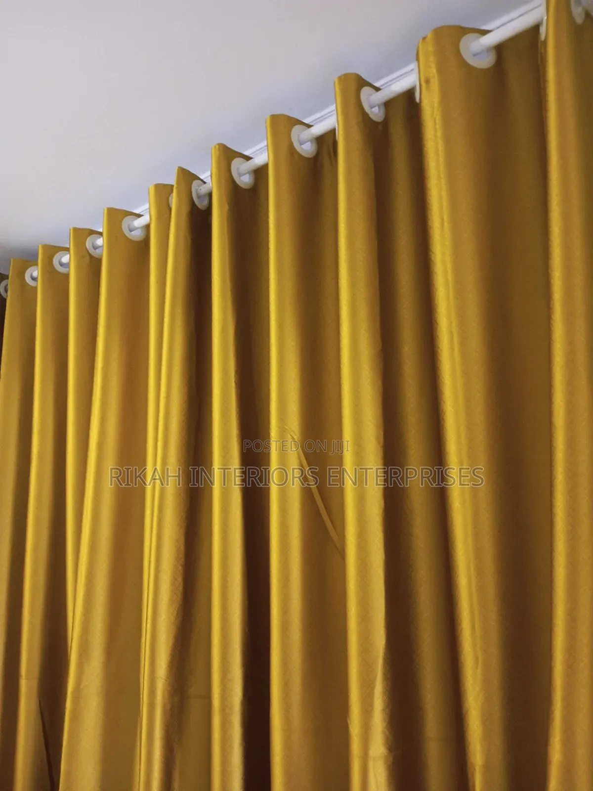 Golden Block Out Curtains Block Out Curtains Environmental Friendly