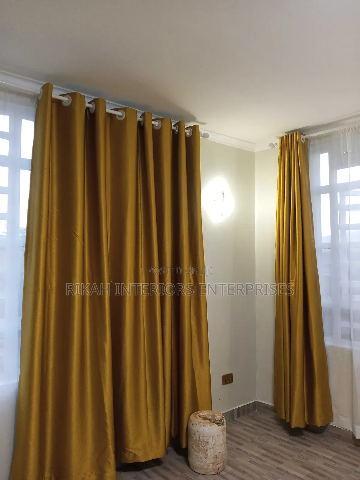 Yellow Block Out Curtains Block Out Curtains Environmental Friendly