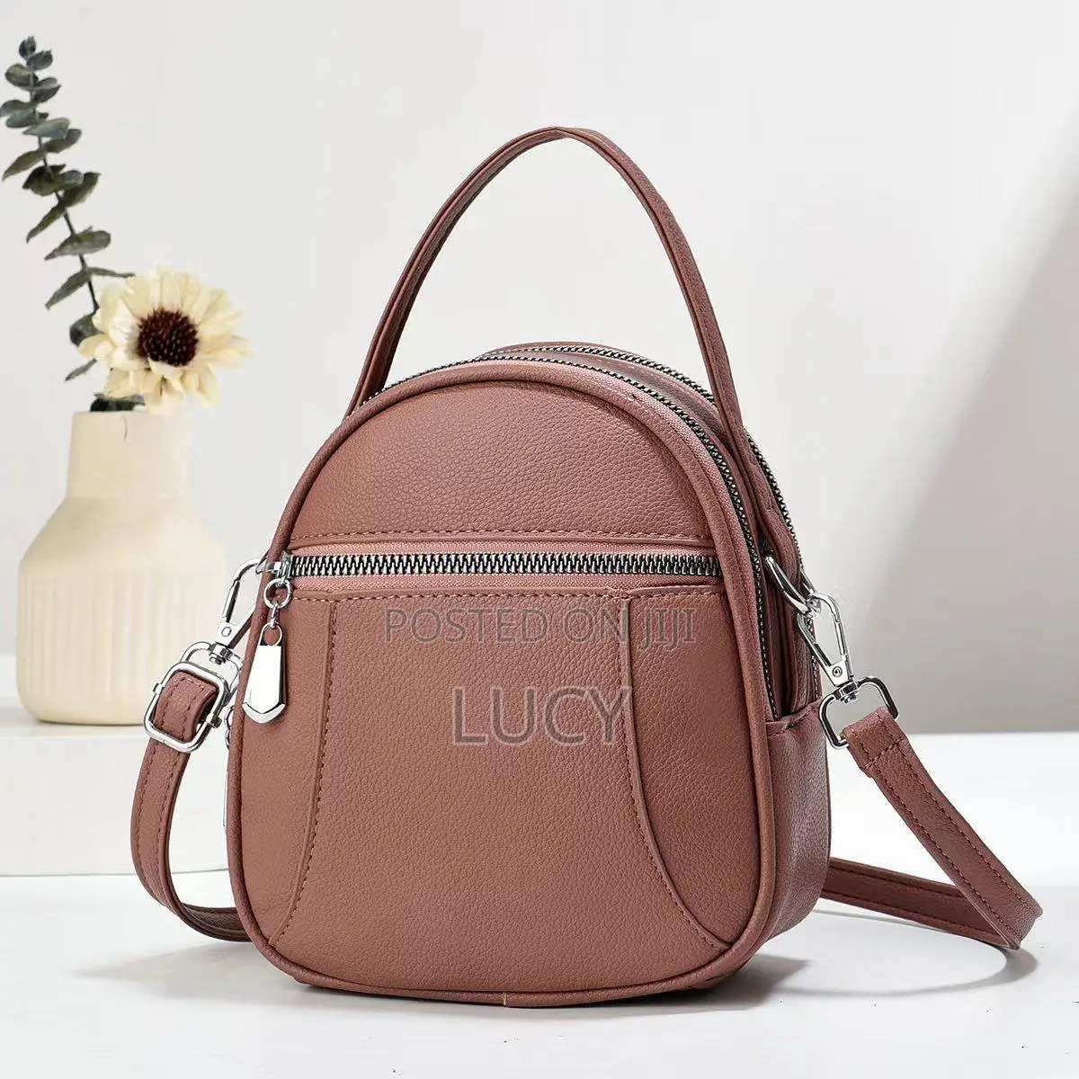Trendy Multi-pocket Mini Backpack & Crossbody Bag