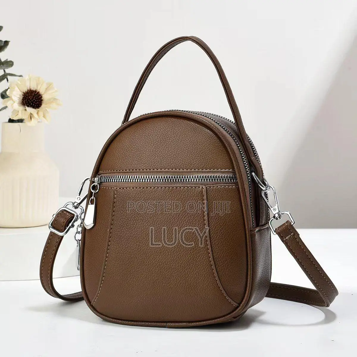 Trendy Multi-pocket Mini Backpack & Crossbody Bag