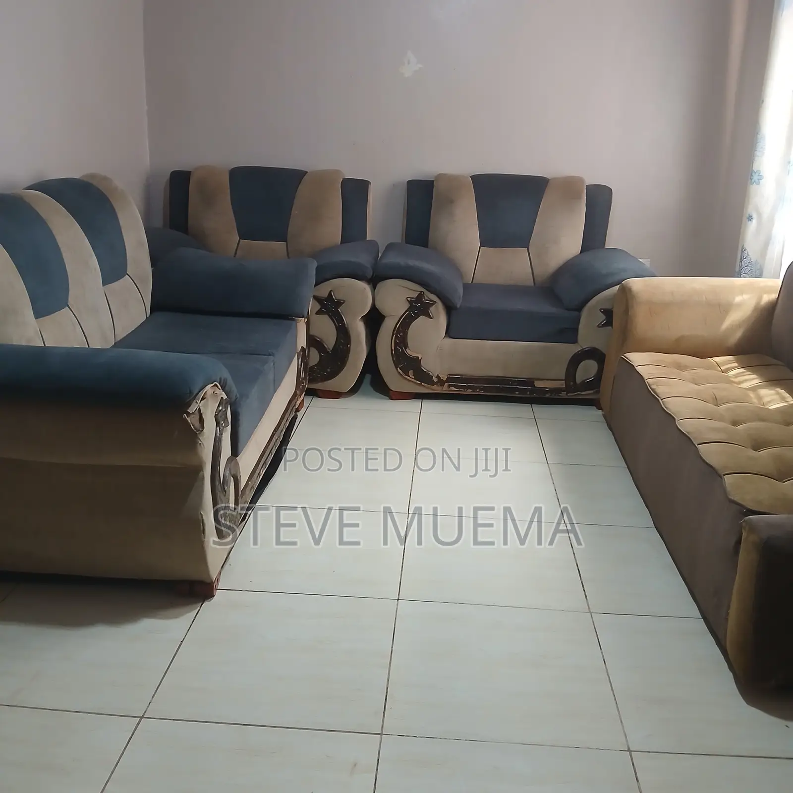 4 Seater Sofa Set and Sofa Bed.