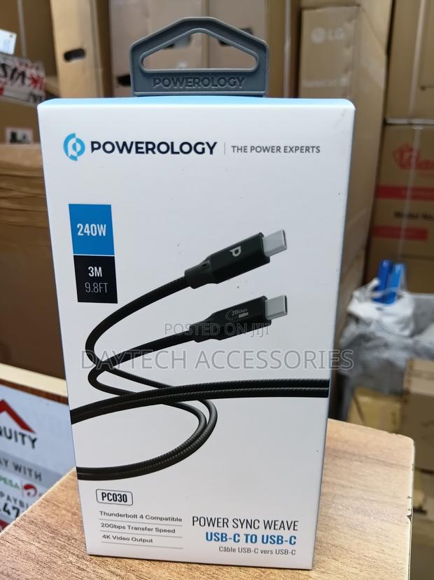 Powerology Power Sync Weave 240w Usb-C to Usb-C 3m Cable - thumbnail 3