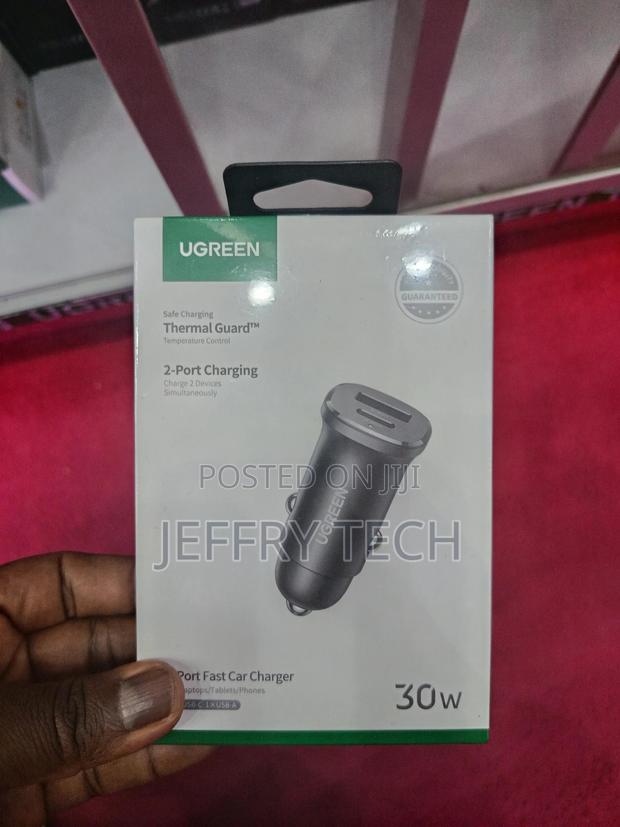 Ugreen 30w 2-Port Fast Car Charger - Ec305