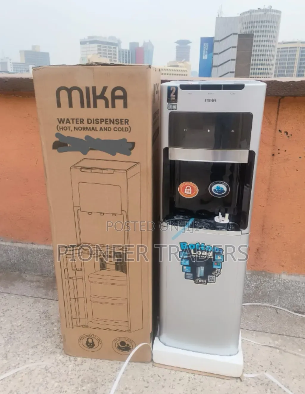 Mika Bottom Load Dispenser Black and Silver