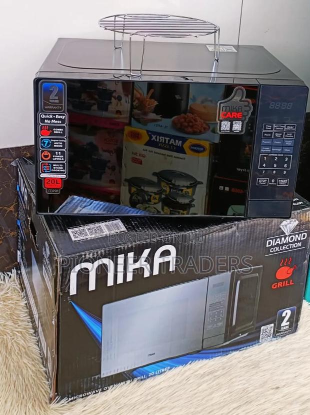 Mika Microwave Oven Grill 20ltr With 1000w Grill Silver