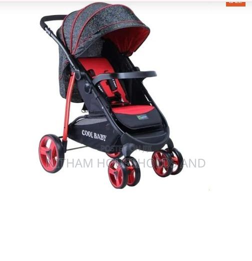 2 Way Big Wheels All Terrain Baby Stroller – Red - main view
