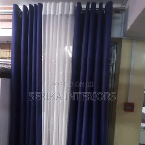 Linen Dark Blue Curtains Curtains Environmental Friendly Robertson's