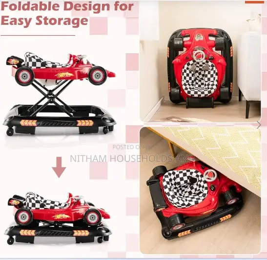 Convertible Baby Walker With 3 Adjustable Height Settings