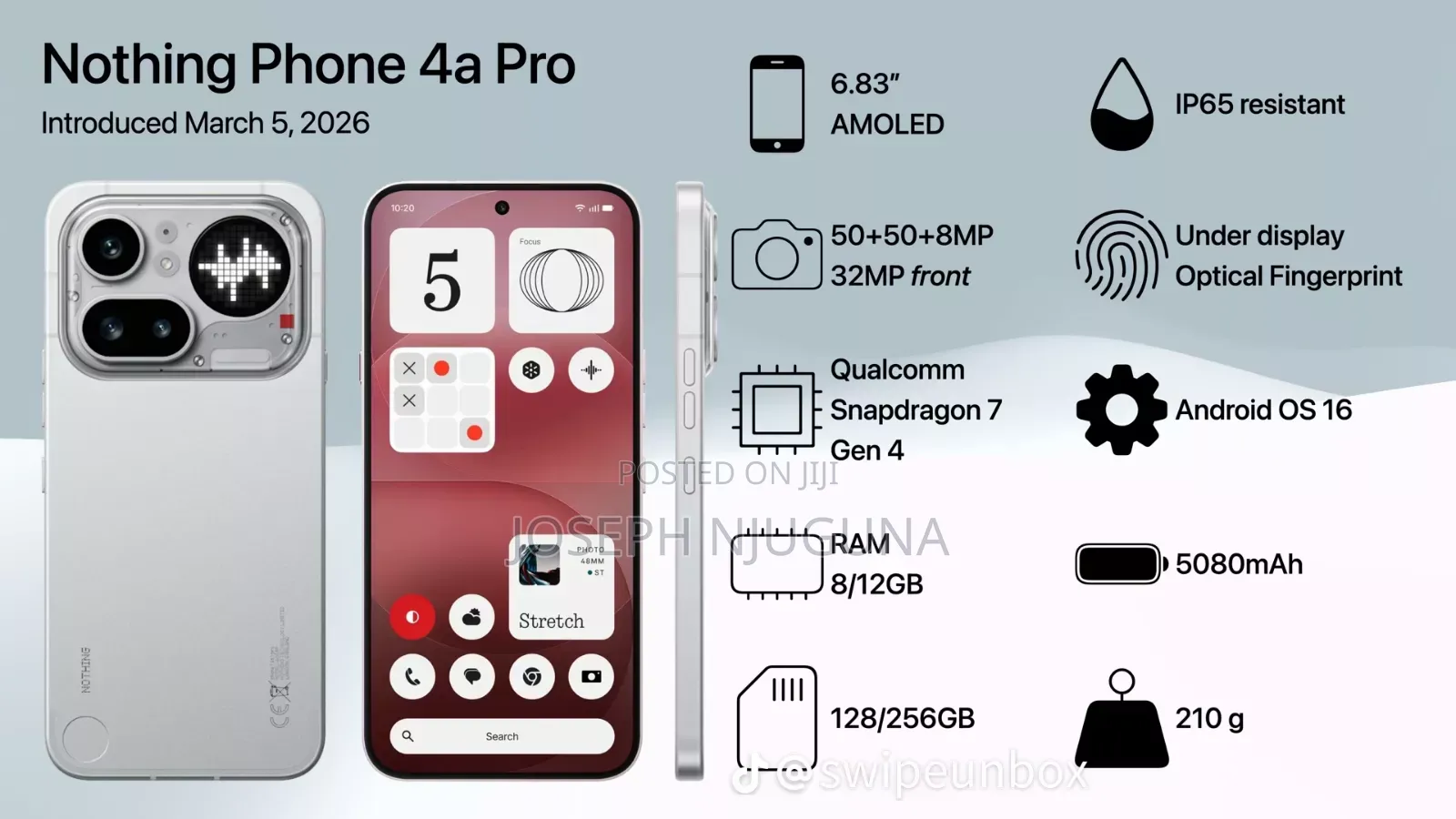 New Nothing Phone 4a Pro 256 GB Silver
