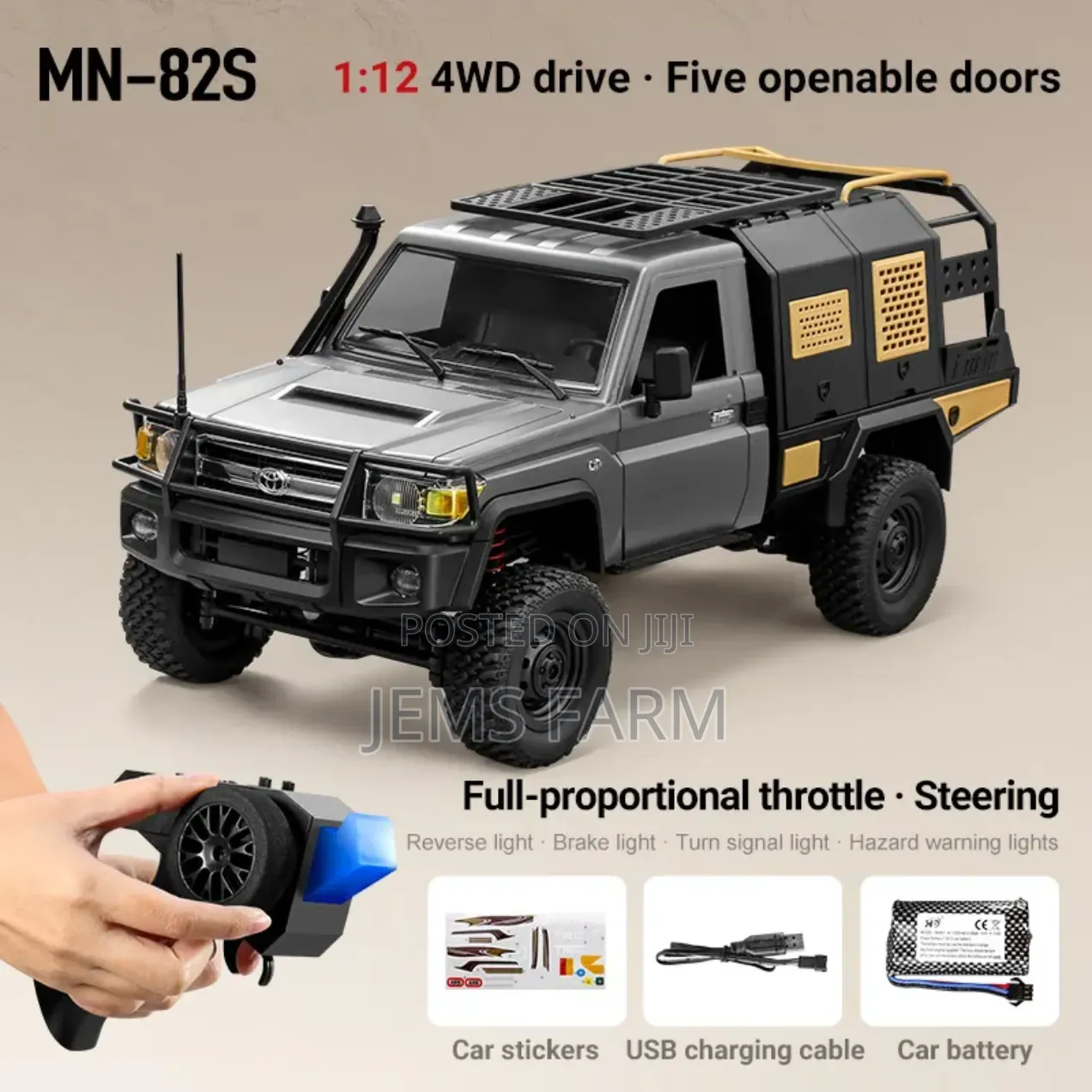 Mn82s 1:12 Lc79 Full Scale 2.4ghz Rc Truck Model Off-road Climbing 4wd