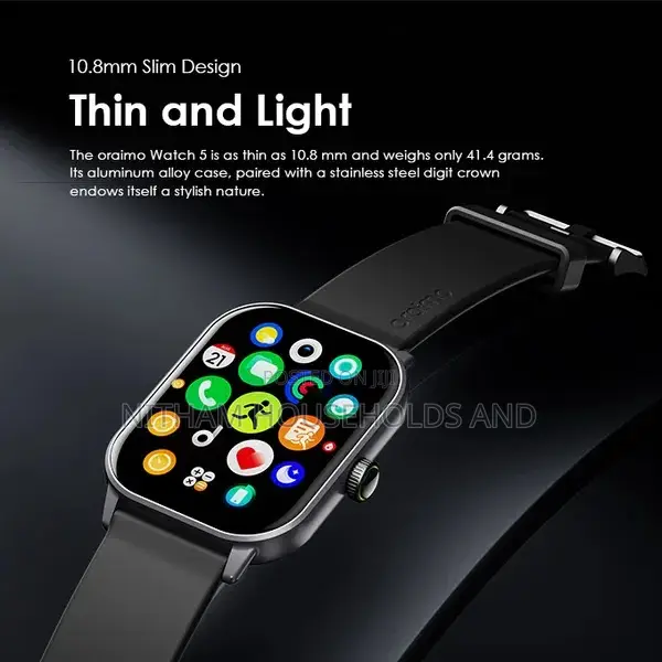 Oraimo Watch 5 2.01′′ Hd Panda Glass 1atm Smart Watch