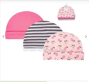 Pure Cotton Baby Hats (Set of 3)