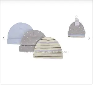 Pure Cotton Baby Hats (Set of 3)