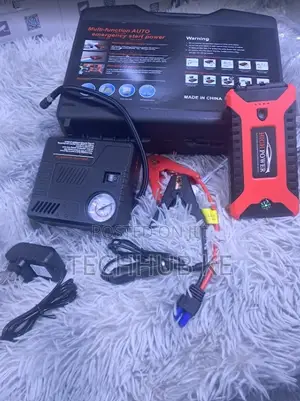 Car Tire Inflator Battery Jump Starter Roadside Emergency Tool Kit