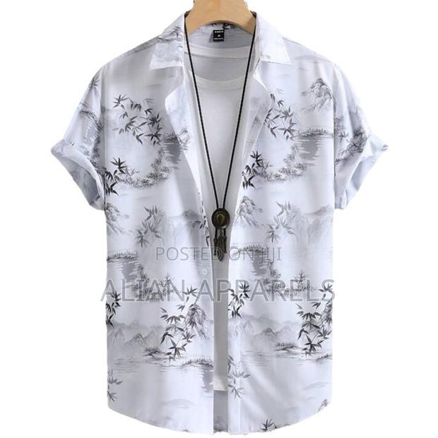 Men's Casual Short Sleeve Printed Shirt - Trendy Hawaiian Beach Top