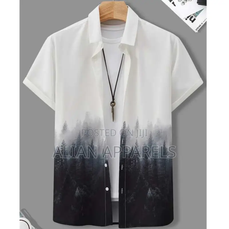 Men's Casual Short Sleeve Printed Shirt - Trendy Hawaiian Beach Top