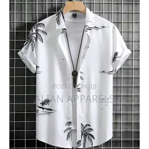 Men's Casual Short Sleeve Printed Shirt - Trendy Hawaiian Beach Top